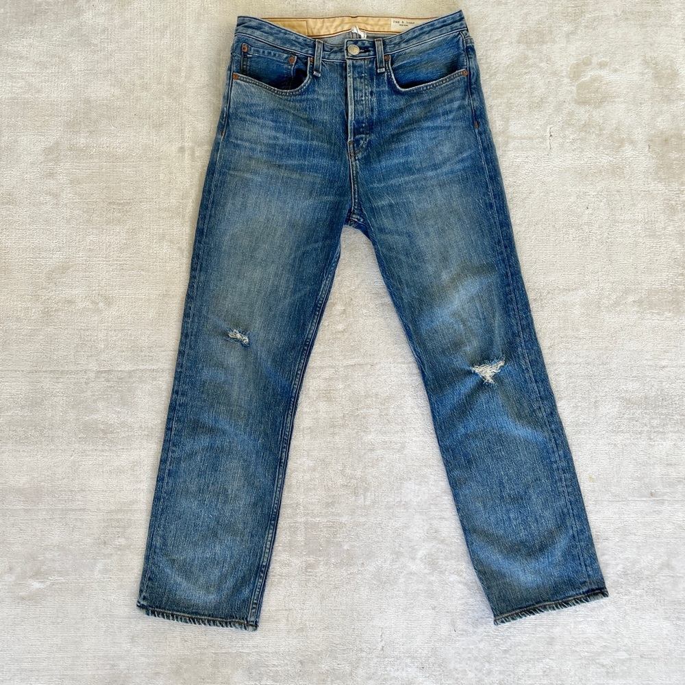 rag & bone denim jeans Maya High-Rise Ankle Straight Size 28 Color Orian
